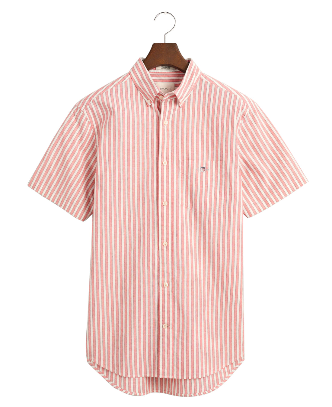 Regular Fit Striped Short Sleeve Shirt - Sunset Pink