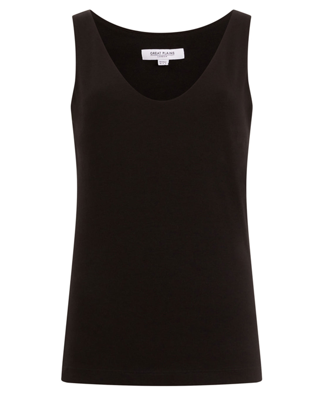 Core Organic Fitted Tank Top with Support - Black