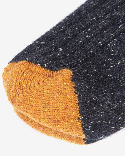 Houghton Socks - Charcoal/Ochre