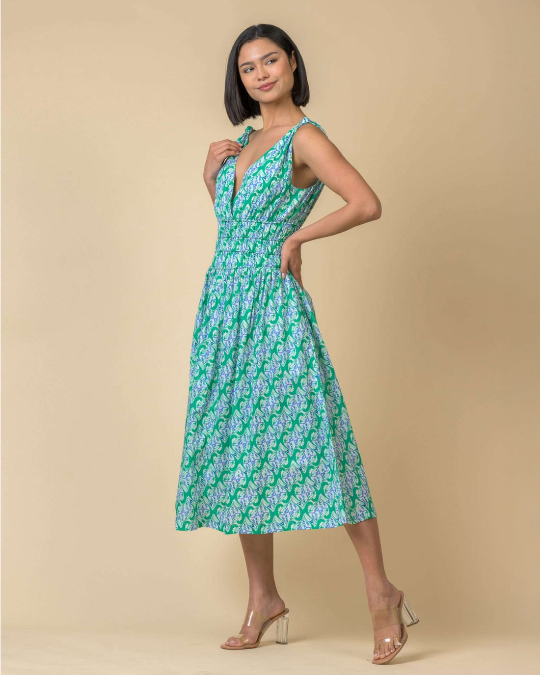 Lindsay Sundress Dress - Carnation Green
