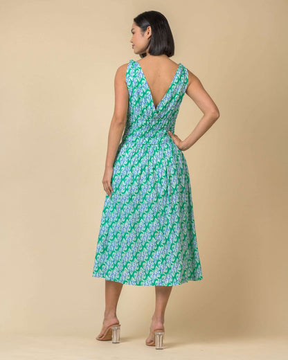 Lindsay Sundress Dress - Carnation Green
