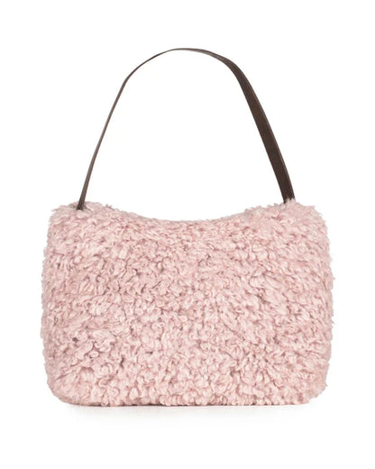 Arc Bag - Rose Faux Sheepskin