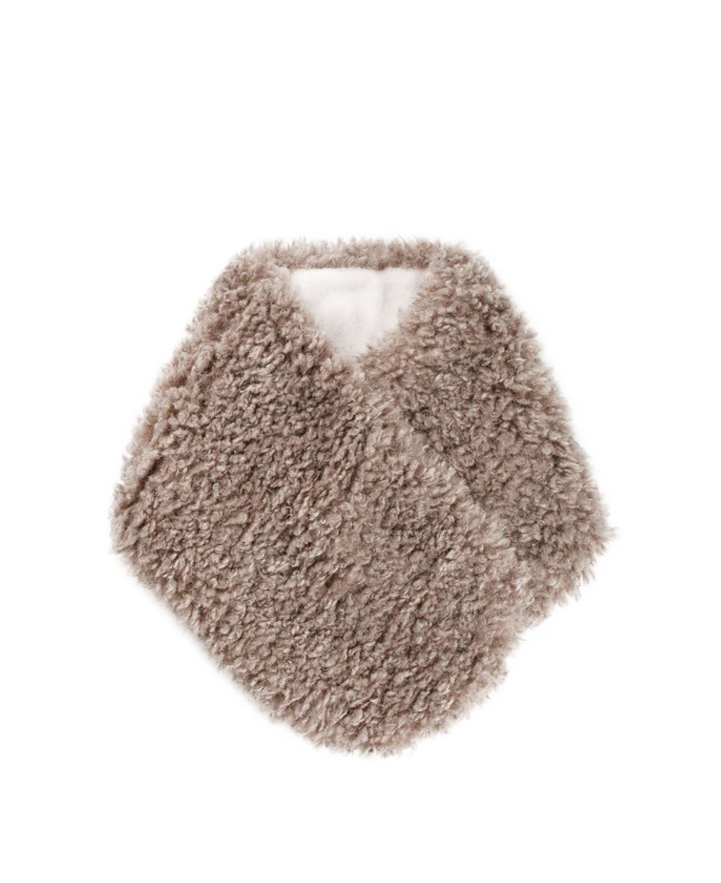 Coco Scarf -Faux Sheepskin - Taupe Faux Sheepskin