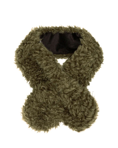 Tiptop Scarf - Forest Green Faux Sheepskin