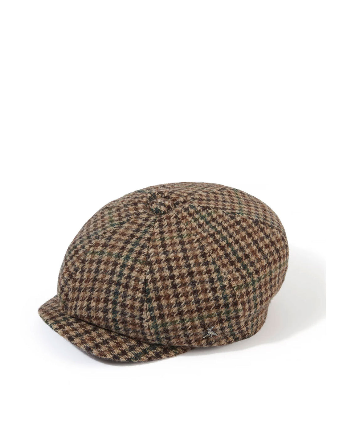 Felsham Tweed Baker Boy Cap - Moss