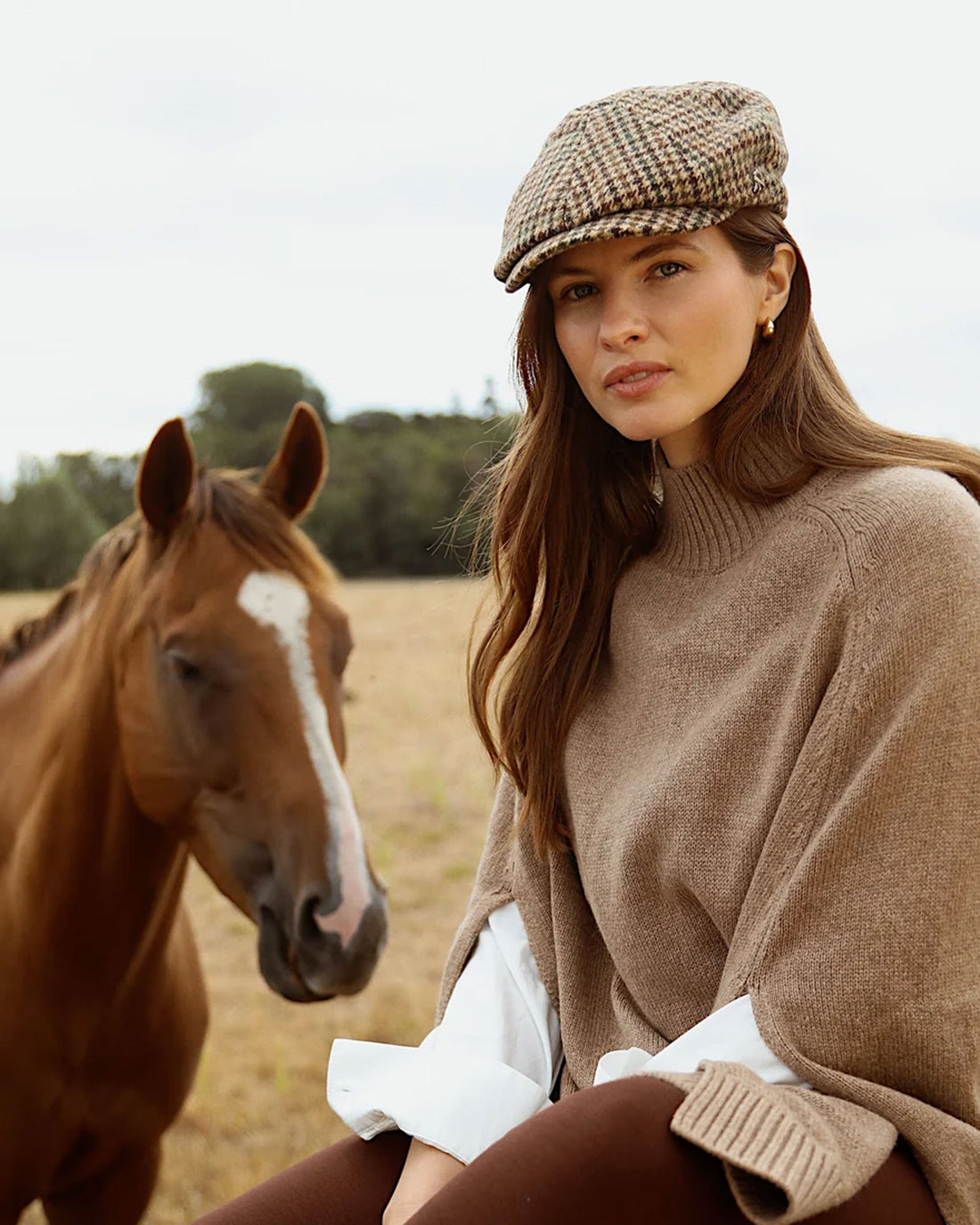 Felsham Tweed Baker Boy Cap - Moss
