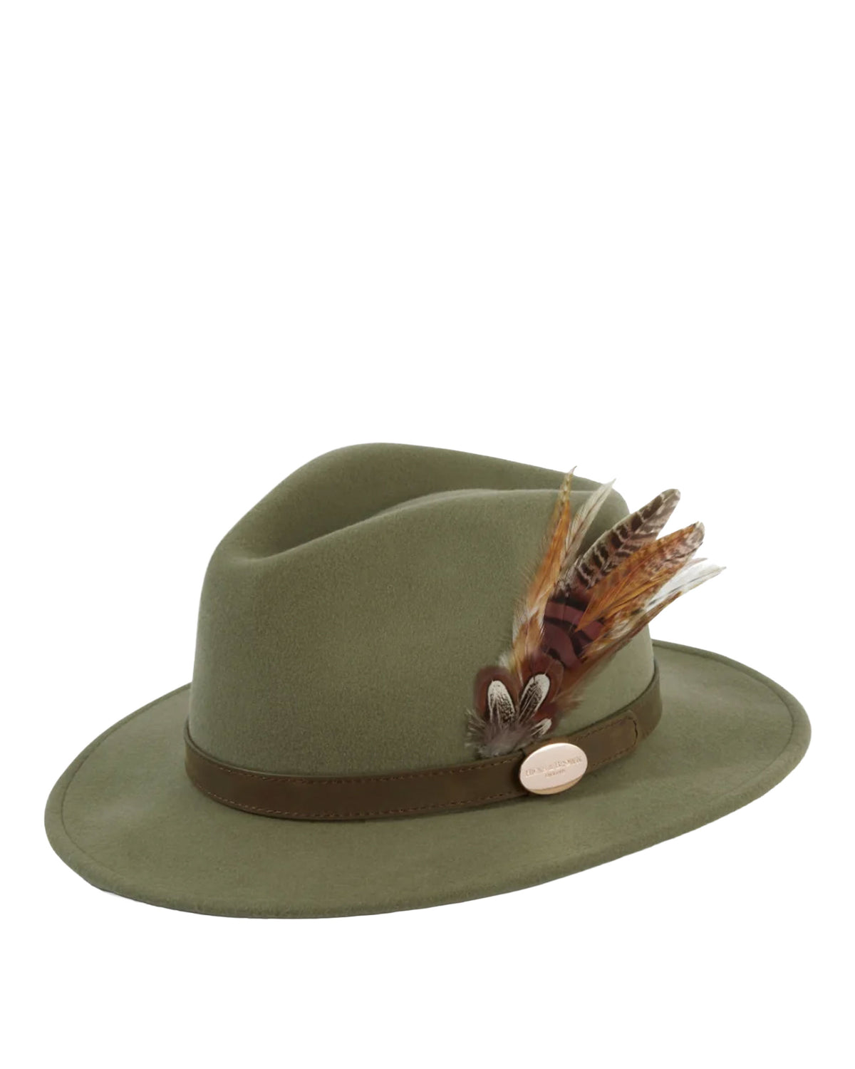 Suffolk Fedora Bronze Feather - Moss