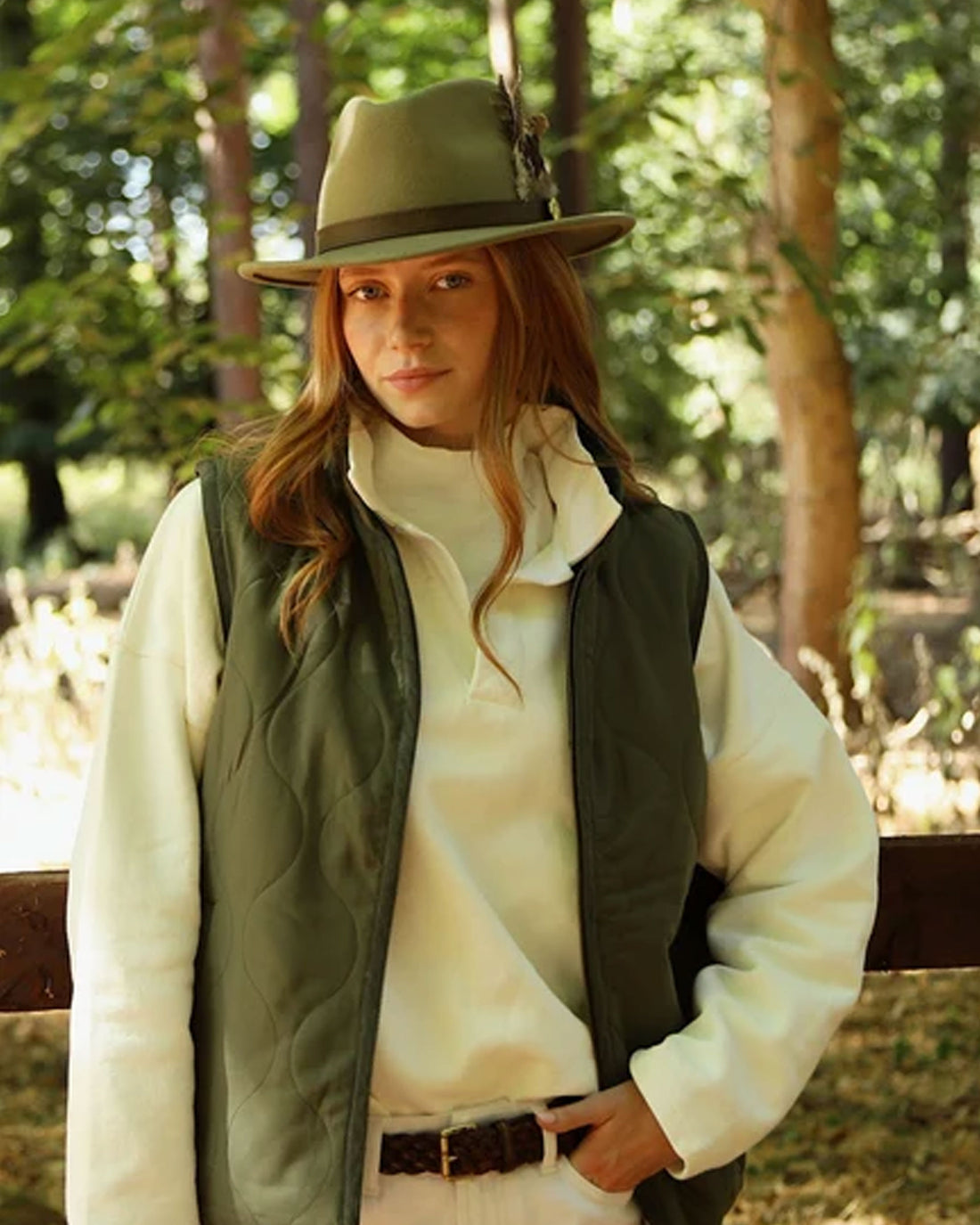 Suffolk Fedora Bronze Feather - Moss