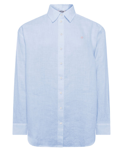 Amalfi Linen Shirt - Light Blue Linen