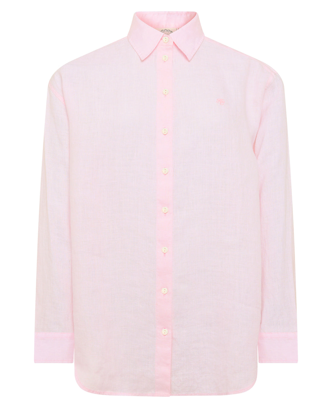 Amalfi Linen Shirt - Powder Pink Linen