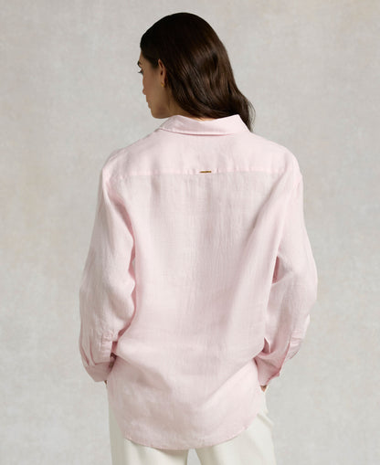 Amalfi Linen Shirt - Powder Pink Linen