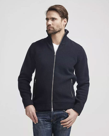Mans Full Zip Windproof Jacket - Navy