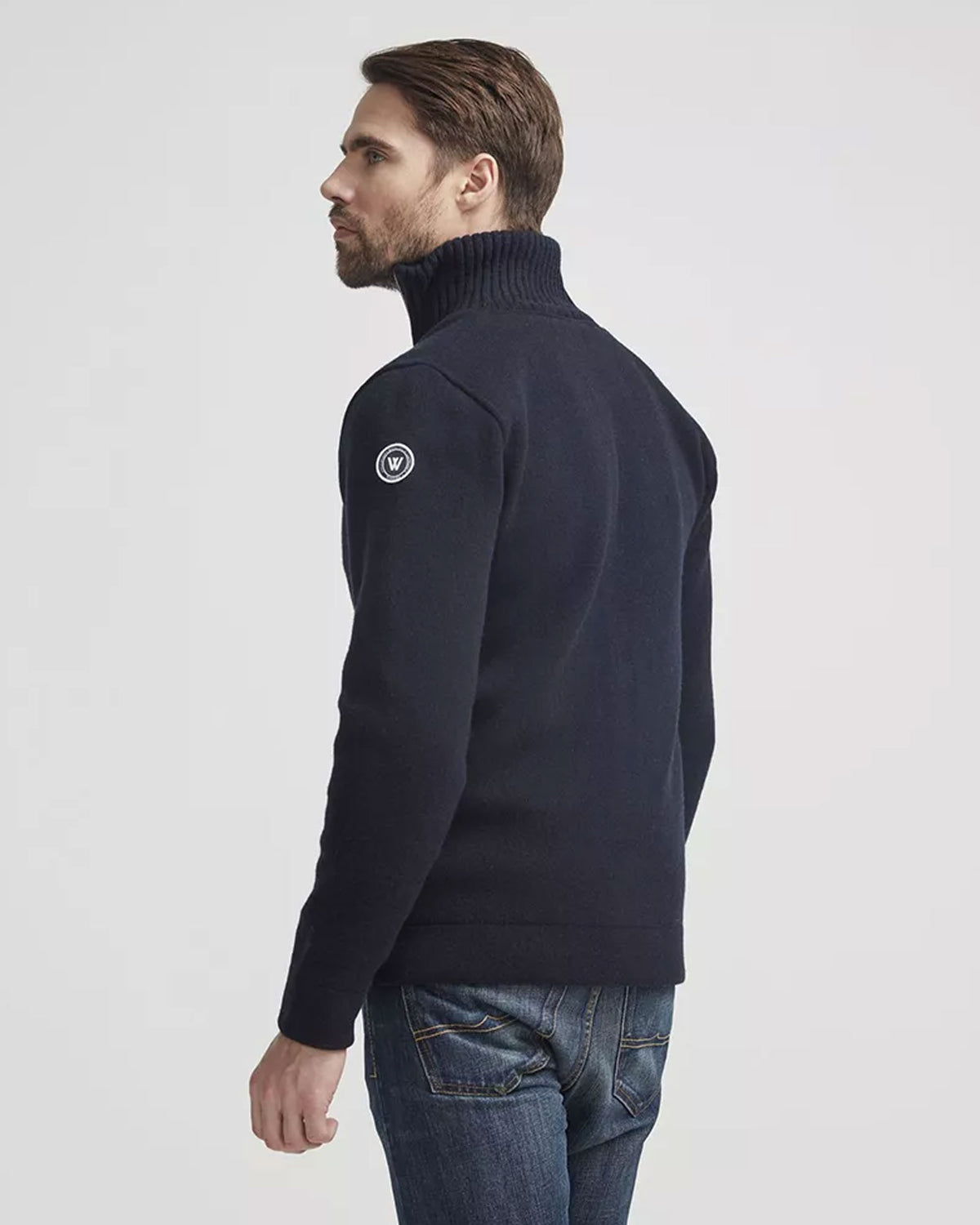 Mans Full Zip Windproof Jacket - Navy