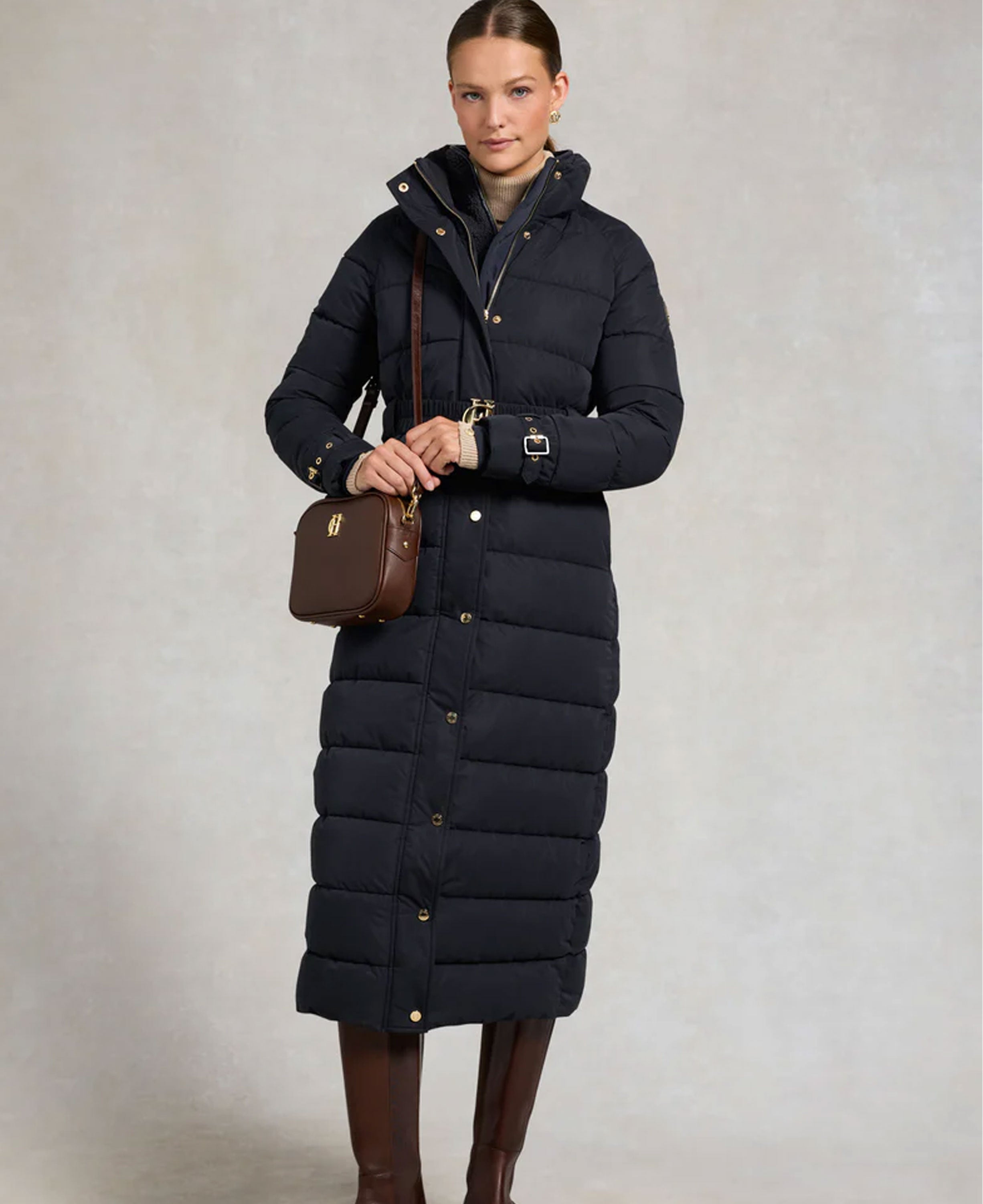 Arosa Luxe Longline Coat - Ink Navy