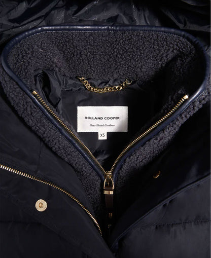 Arosa Luxe Longline Coat - Ink Navy