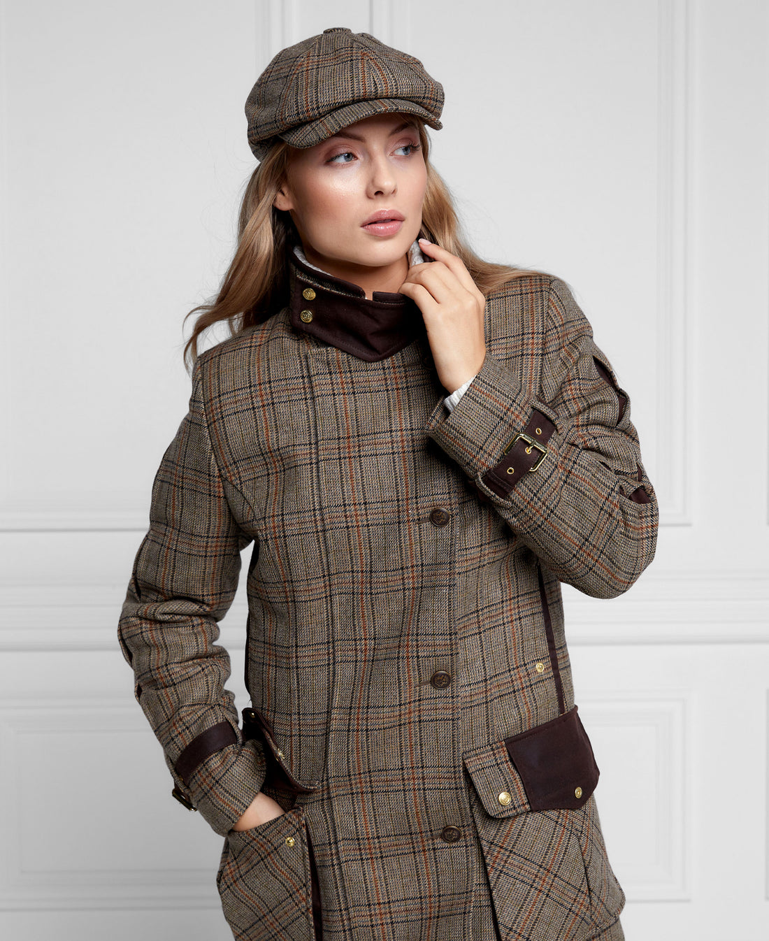 Baker Boy Tweed Cap - Bourbon Tweed