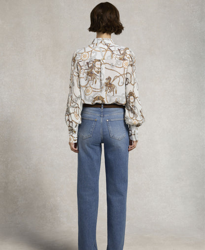 Beau Shirt - Off White Horse Print