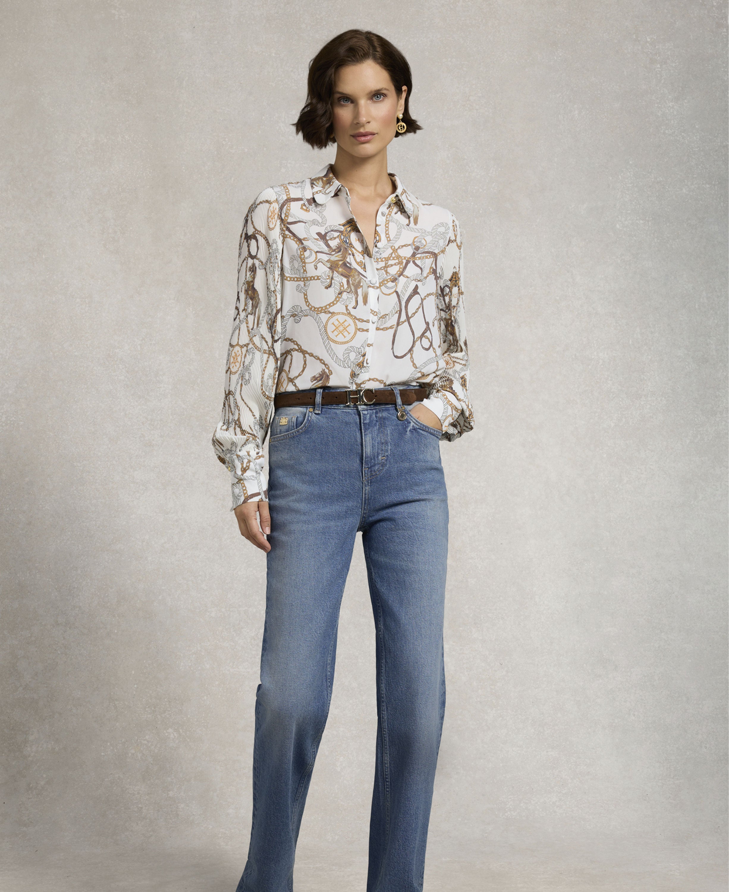 Beau Shirt - Off White Horse Print