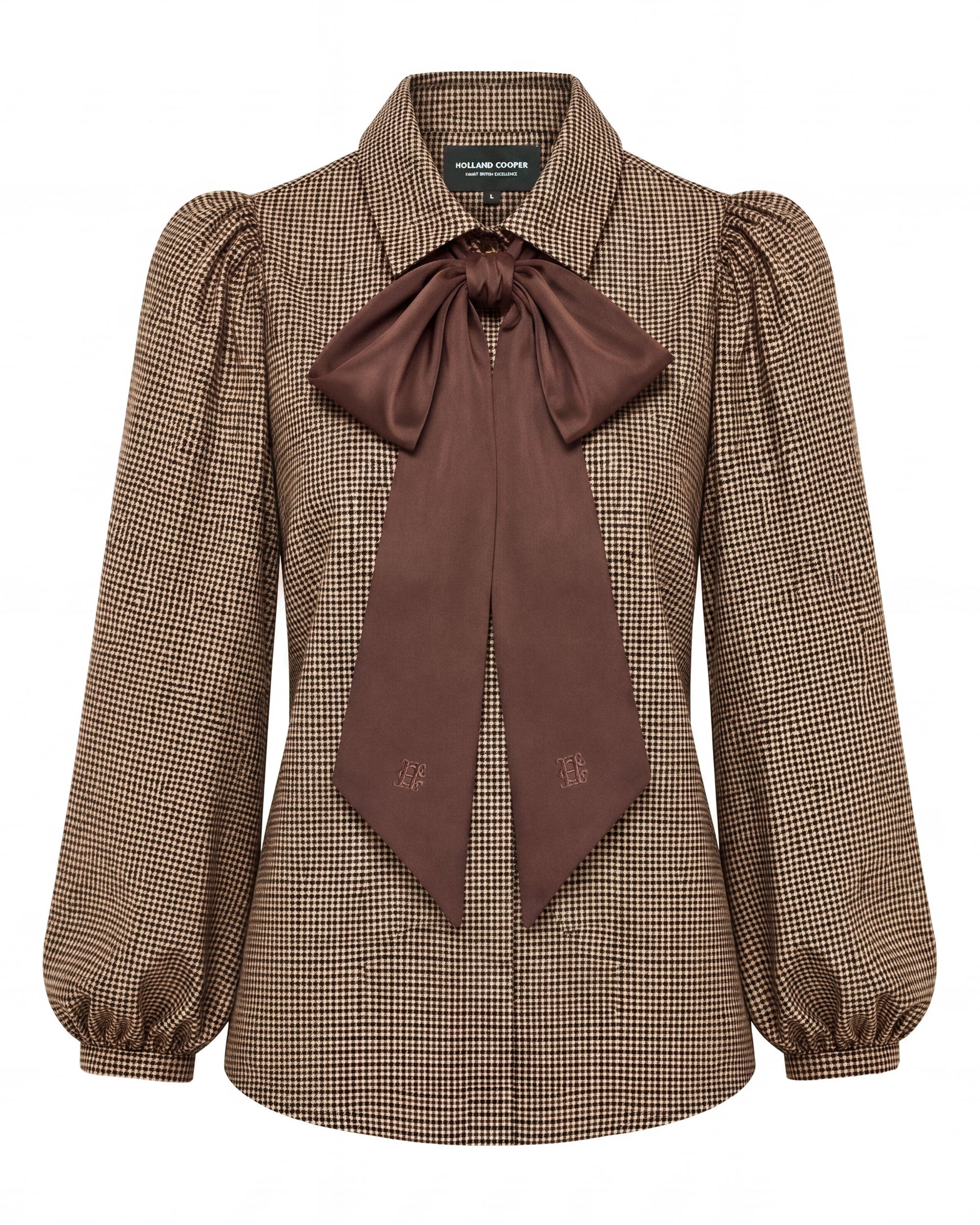 Landmark | Holland Cooper Burford Blouse in Coffee Gingham
