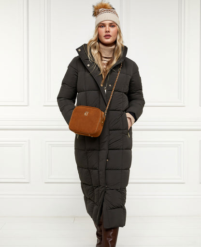 Carrington Longline Coat - Dark Olive