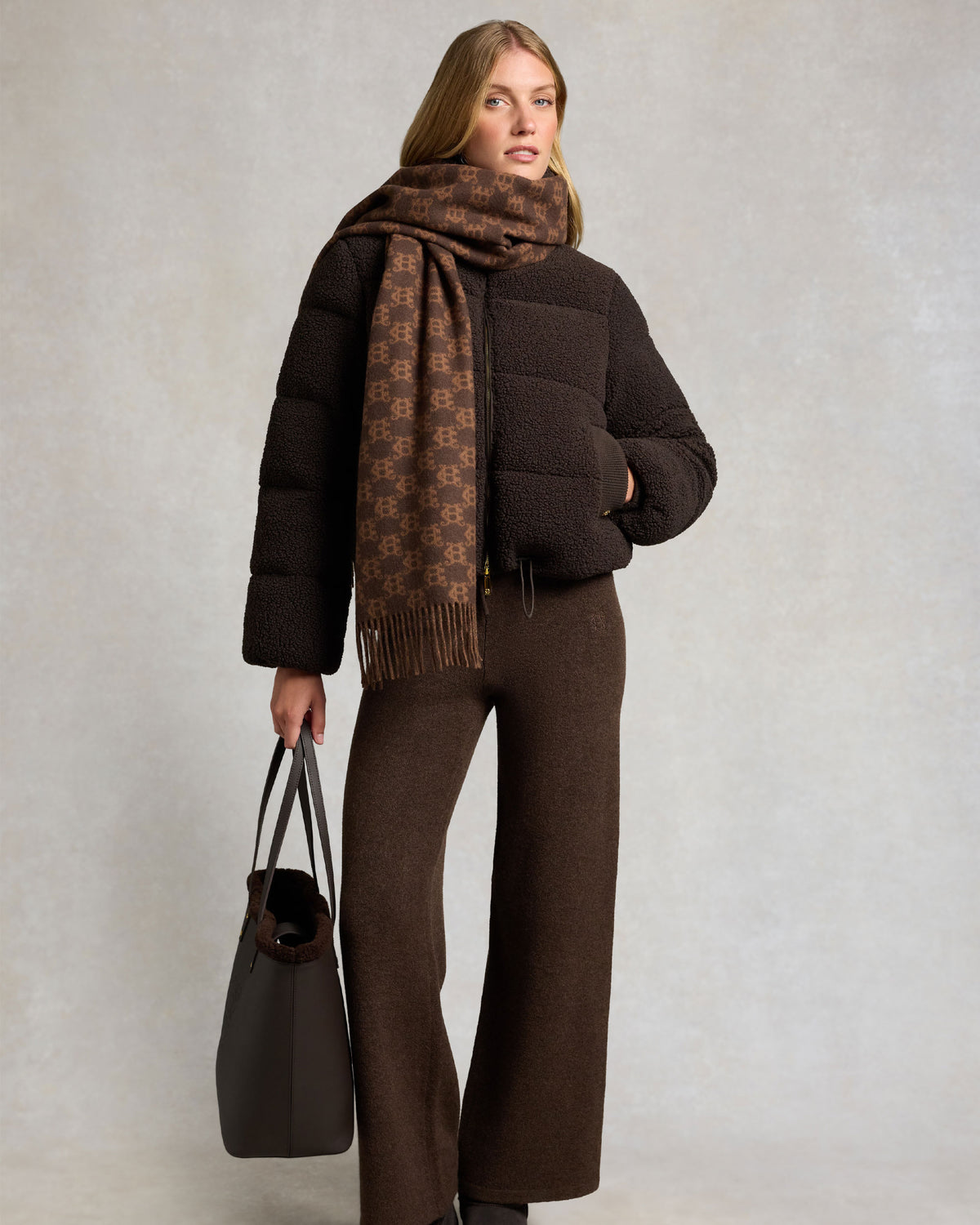 Classic Teddy Padded Jacket - Chocolate Borg
