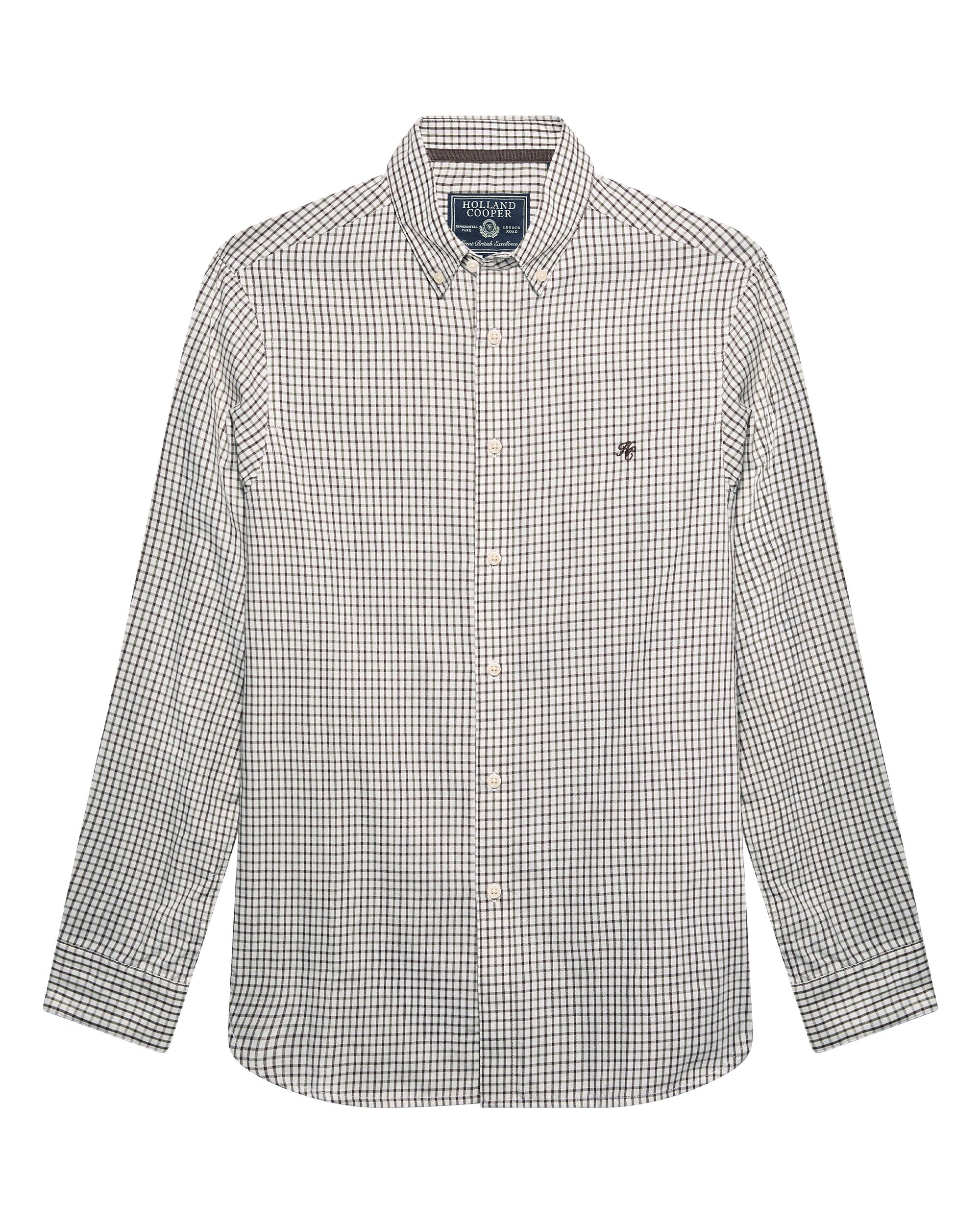 Classic Woven Button Down Shirt - Cheltenham Check Green