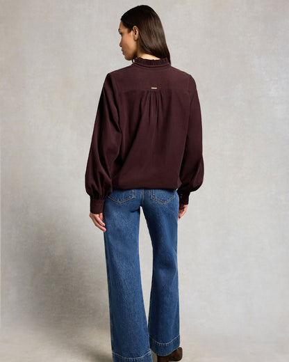 Country Cord Blouse - Chocolate
