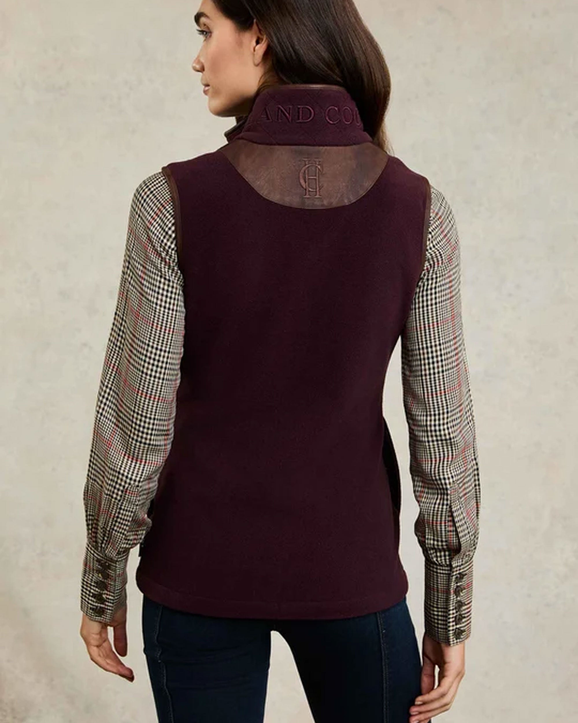Country Fleece Gilet - Mulberry
