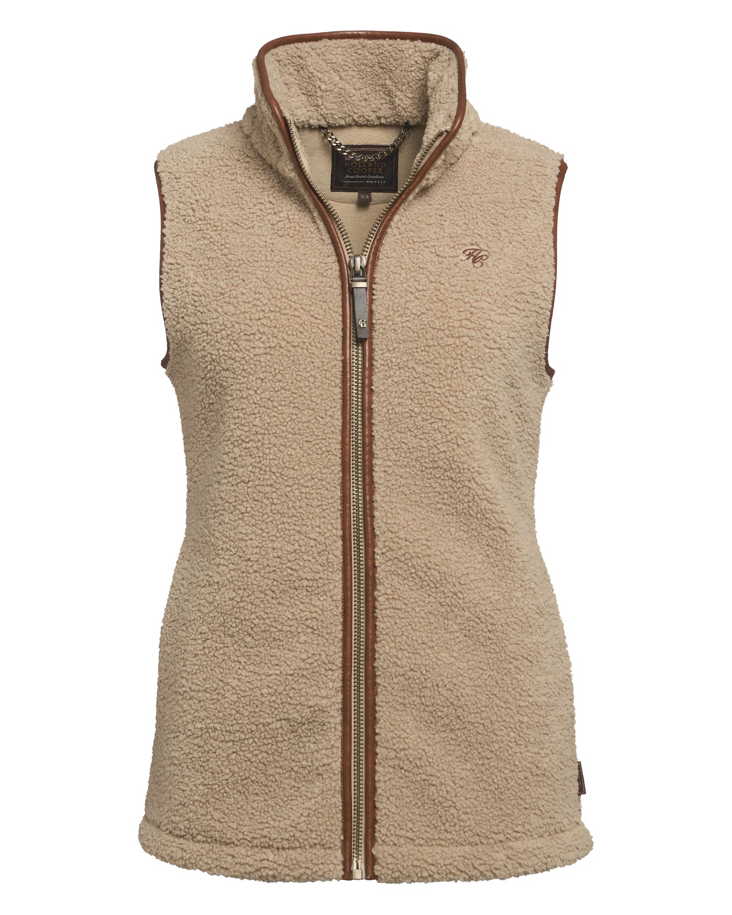 Country Fleece Gilet - Natural Borg