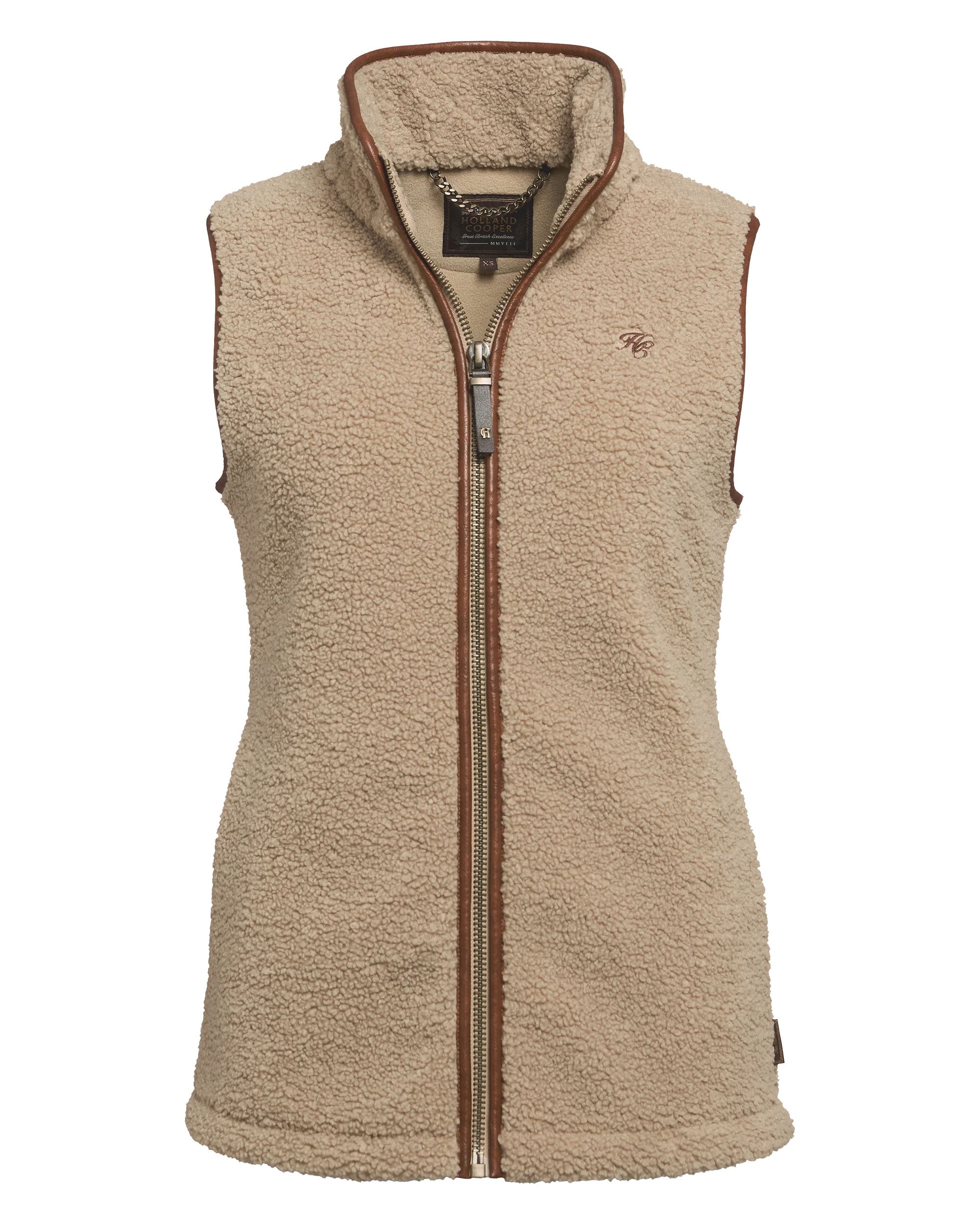 Country Fleece Gilet - Natural Borg
