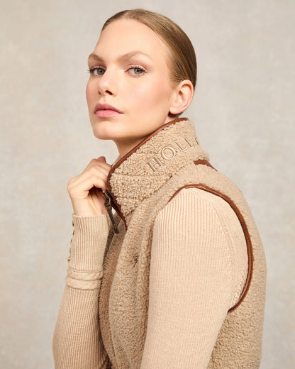 Country Fleece Gilet - Natural Borg