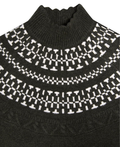 Elodie Roll Neck Knit - Forest Green