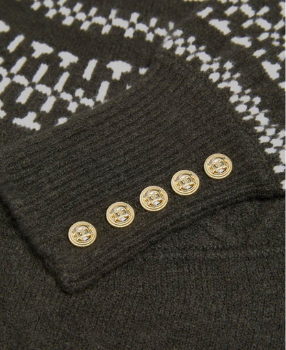 Elodie Roll Neck Knit - Forest Green