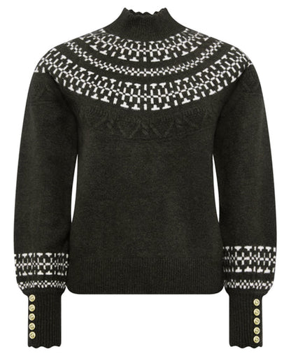 Elodie Roll Neck Knit - Forest Green