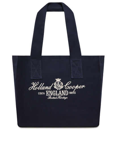 Essential Tote Bag - Navy Ecru