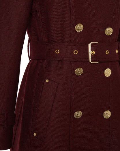 Full Length Marlborough Trench Coat - Mulberry