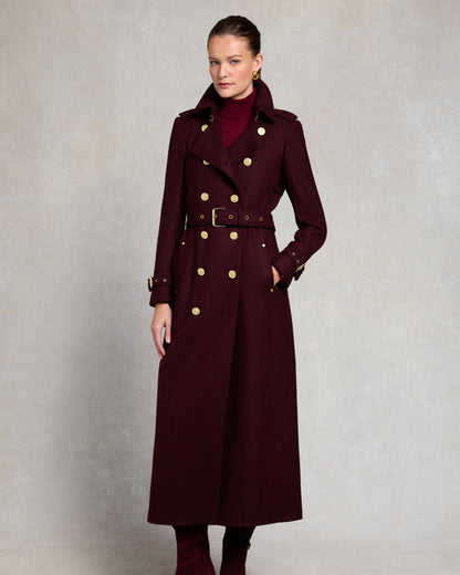 Full Length Marlborough Trench Coat - Mulberry