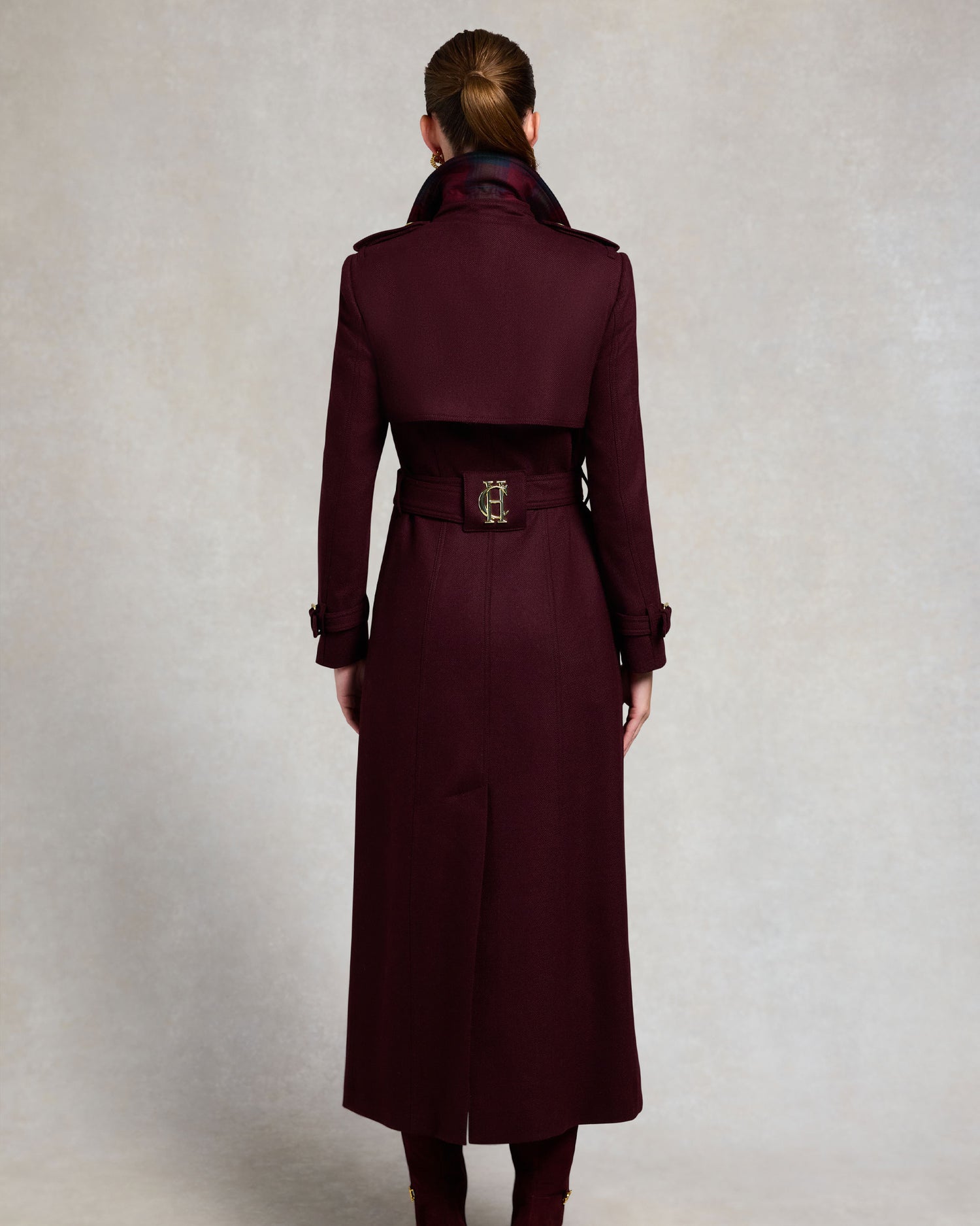 Full Length Marlborough Trench Coat - Mulberry