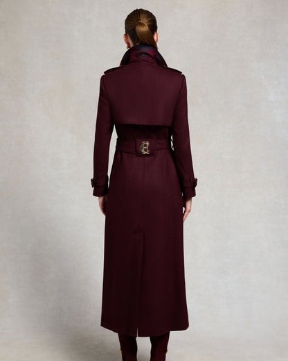 Full Length Marlborough Trench Coat - Mulberry