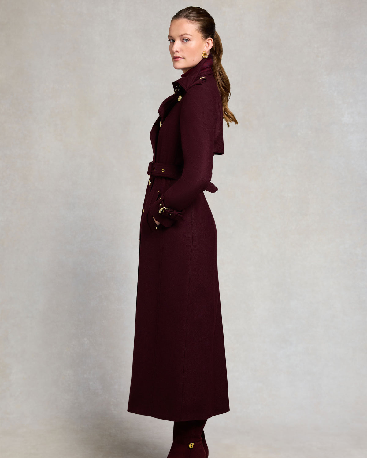 Full Length Marlborough Trench Coat - Mulberry