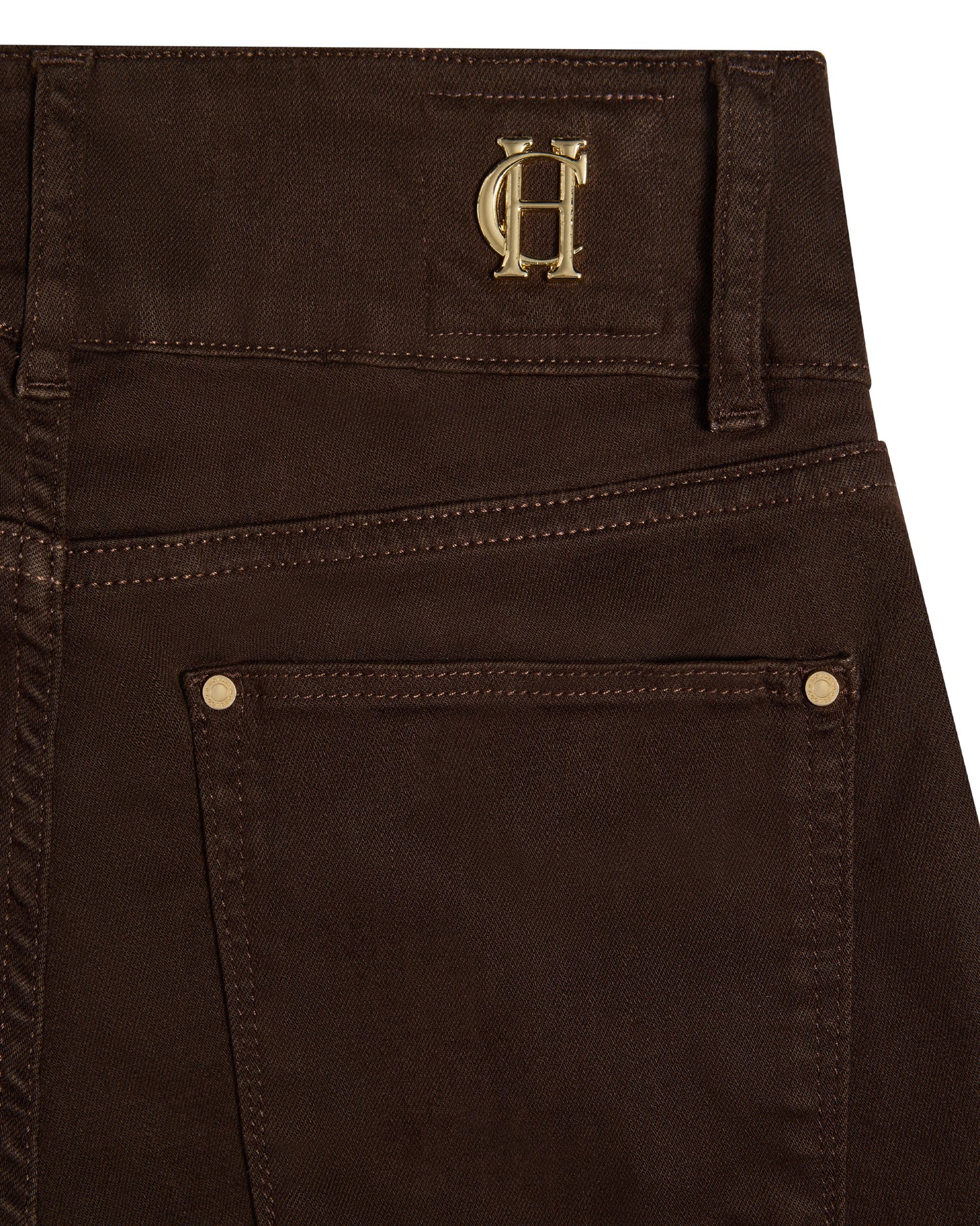 High Rise Flared Jean - Chocolate