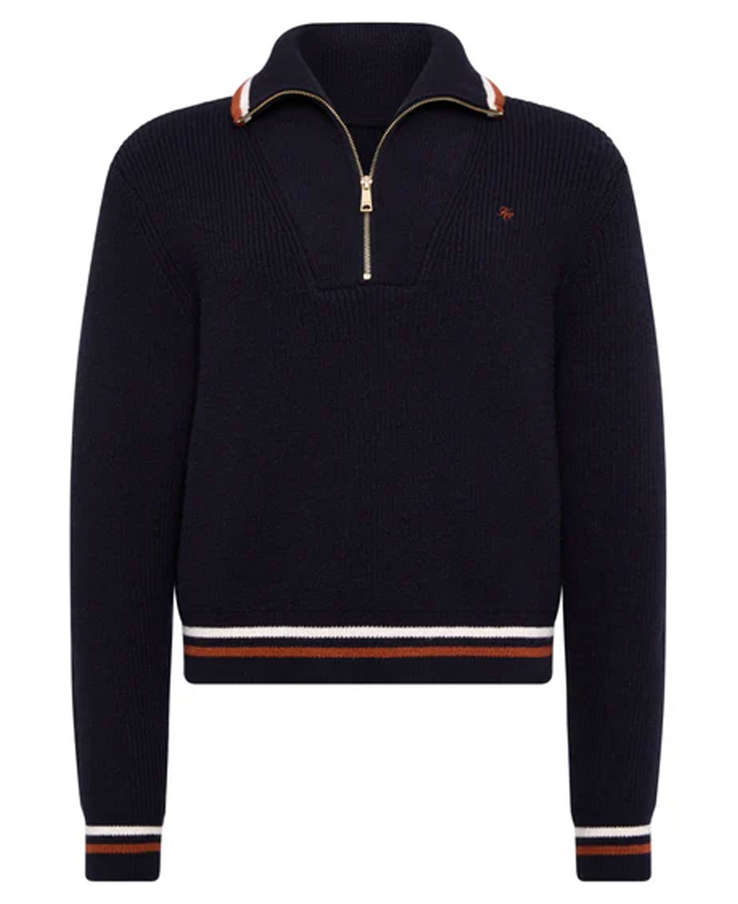 Jessica Quarter Zip Knit - Ink Navy