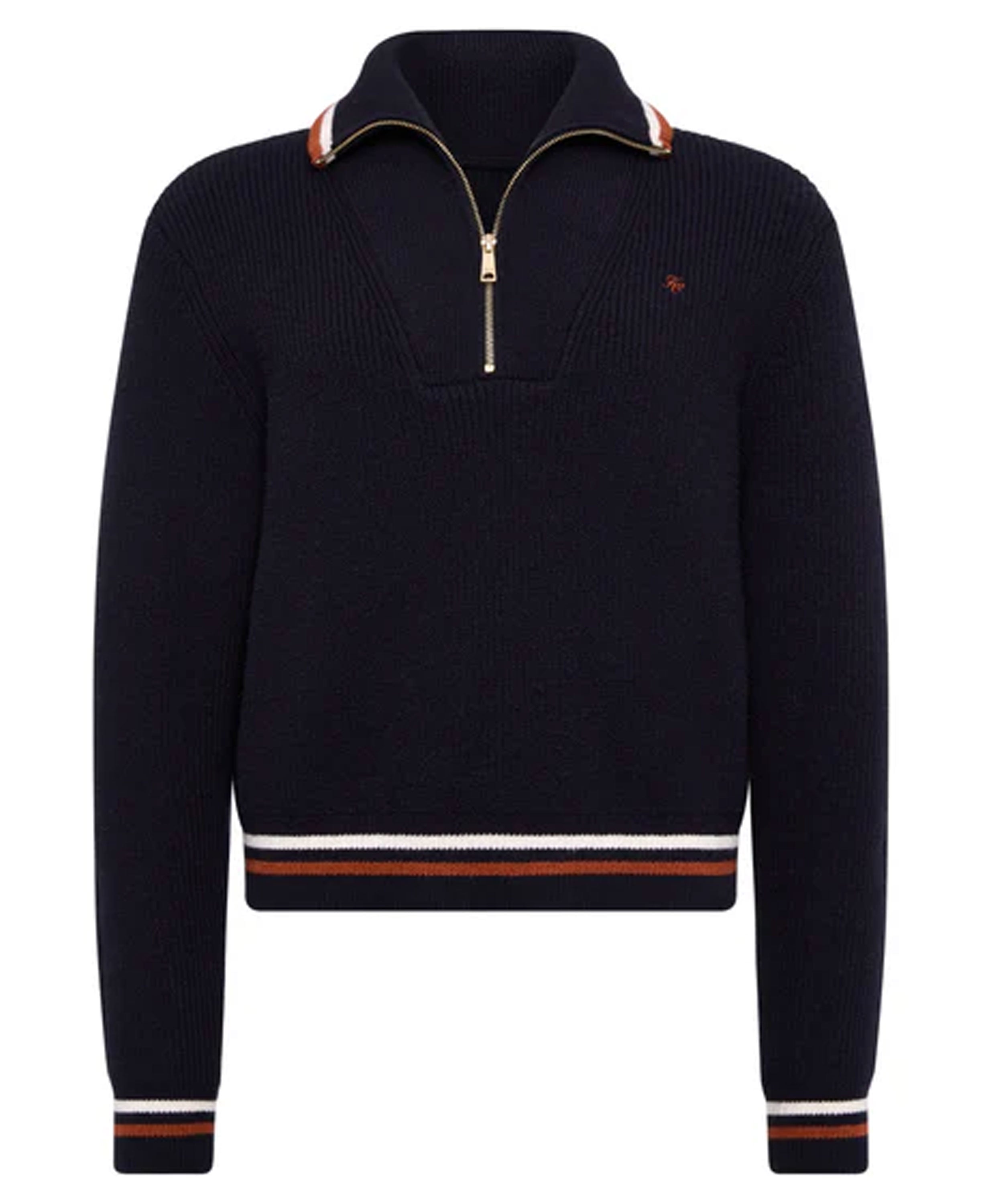 Jessica Quarter Zip Knit - Ink Navy
