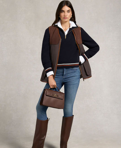 Jessica Quarter Zip Knit - Ink Navy