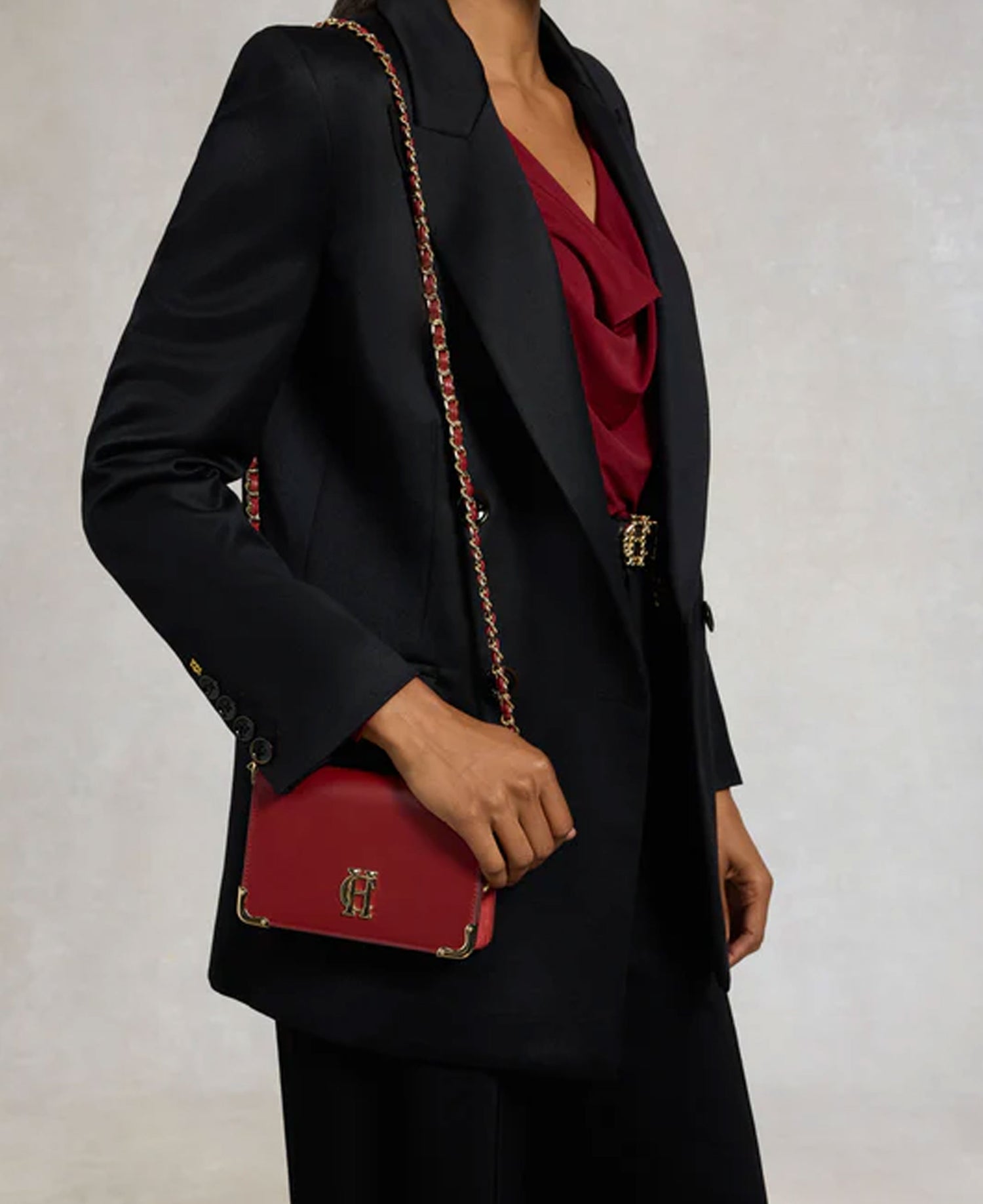 Kensington Crossbody Bag - Deep Red Leather