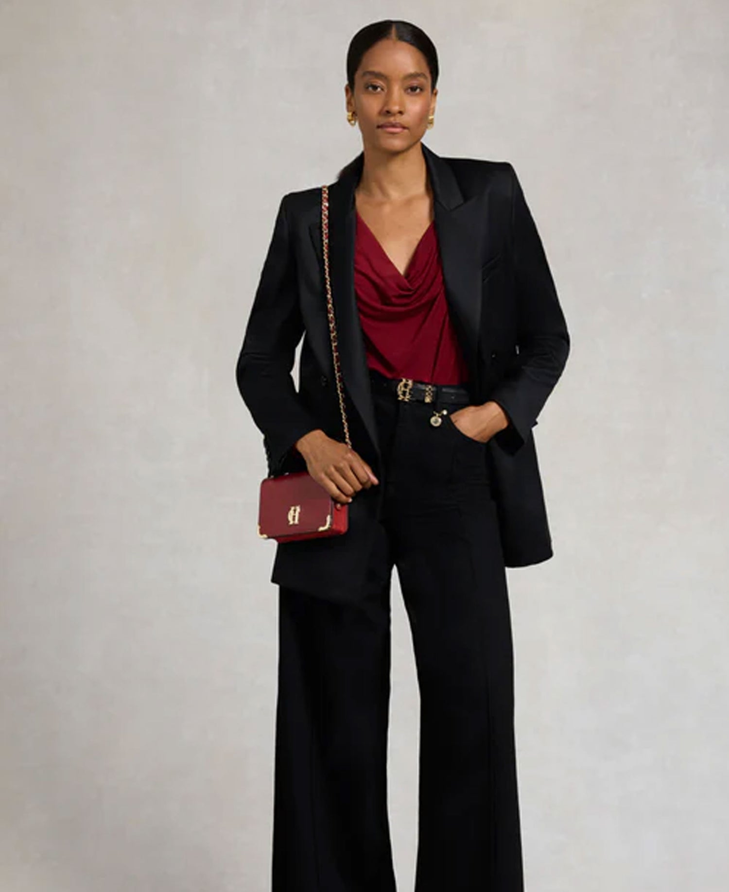 Kensington Crossbody Bag - Deep Red Leather