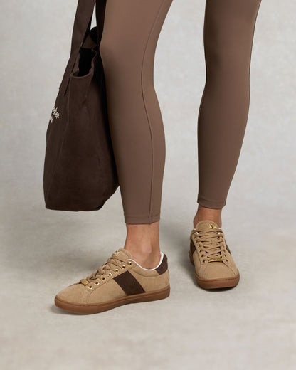 Knightsbridge Court Trainer - Taupe Dark Chocolate