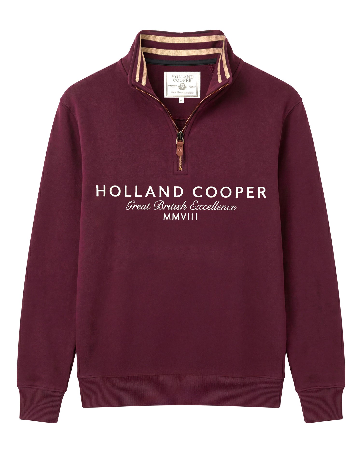 Heritage Quarter Zip Sweat - Mulberry