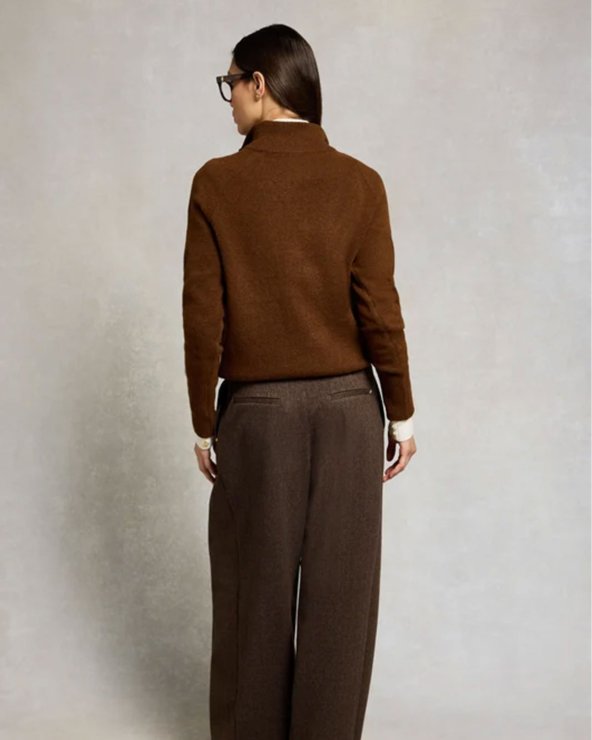 Oakmont Quarter Zip Knit - Chocolate