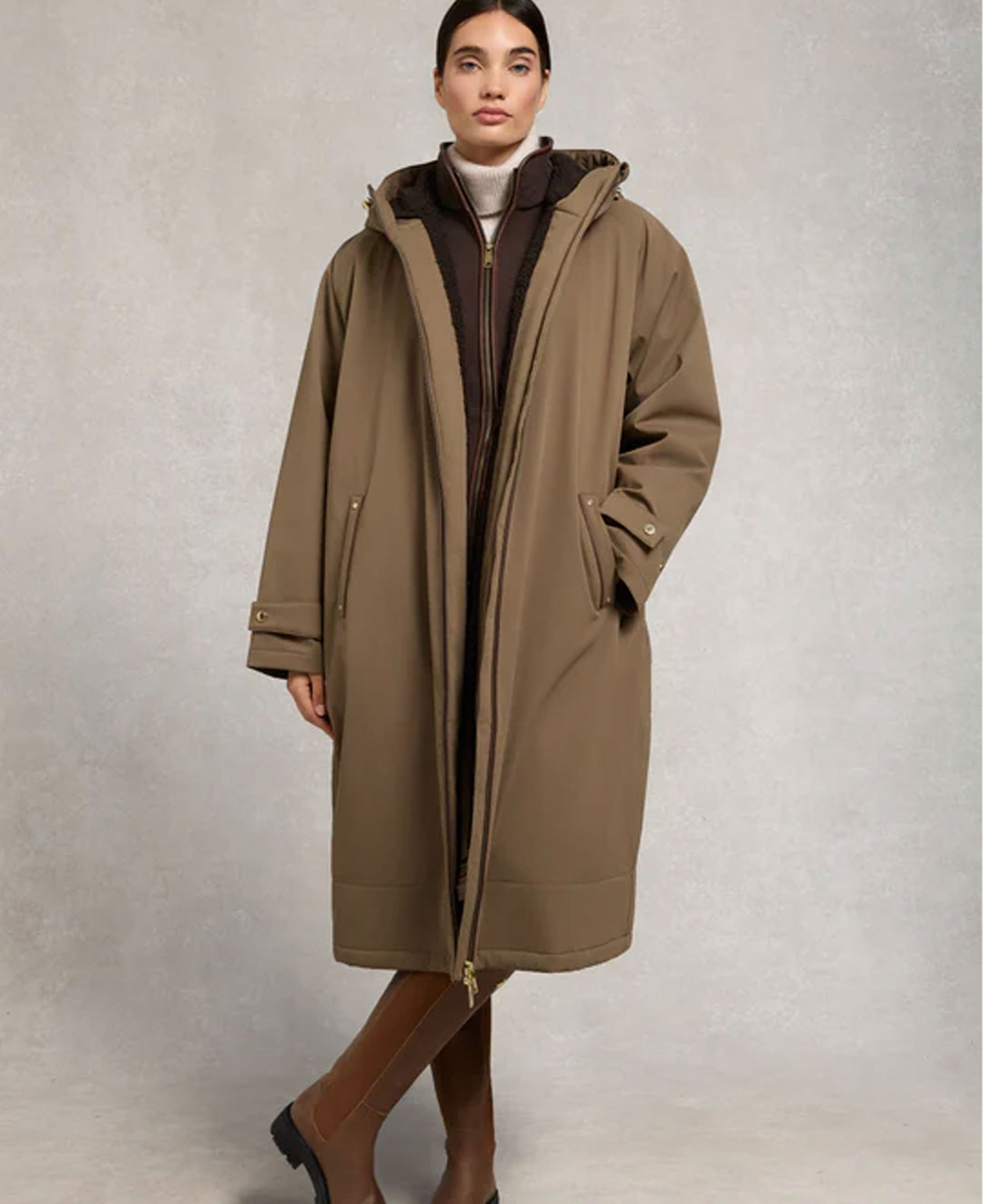 One-Size Waterproof Coat - Mink